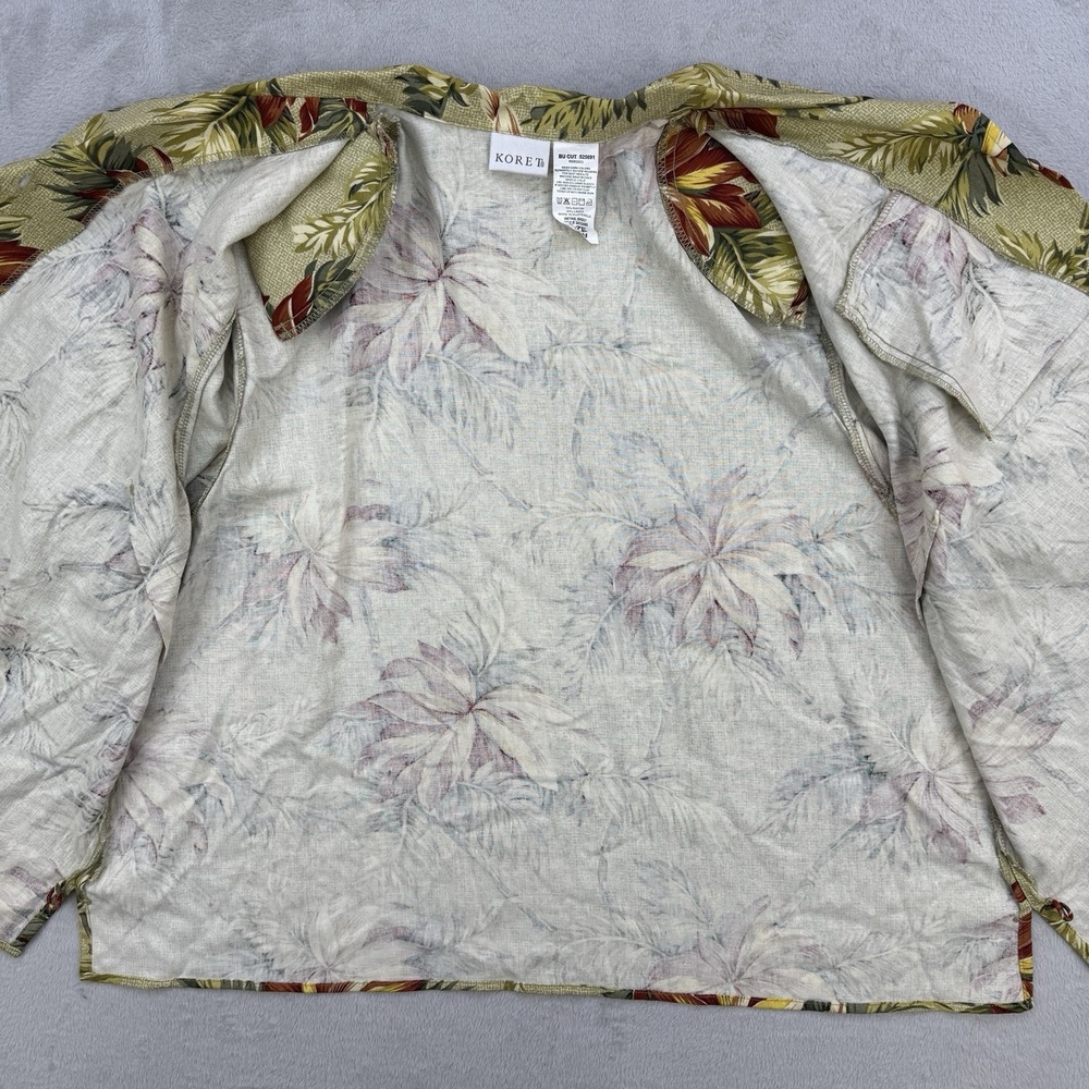 Koret Womens Button Up Shirt Multicolor Hawaiian Short Sleeve Roll Tab 20W‎ NWT - Picture 10 of 13
